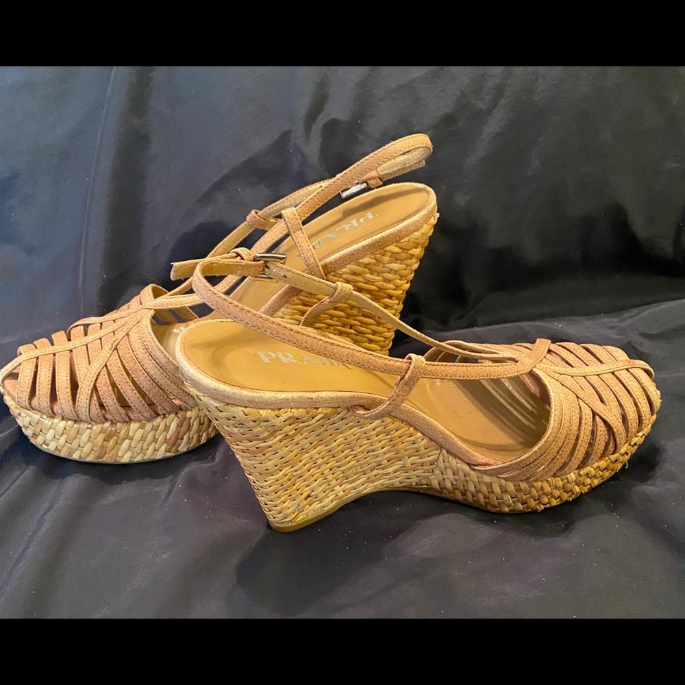 Prada Leather Gladiator Sandals